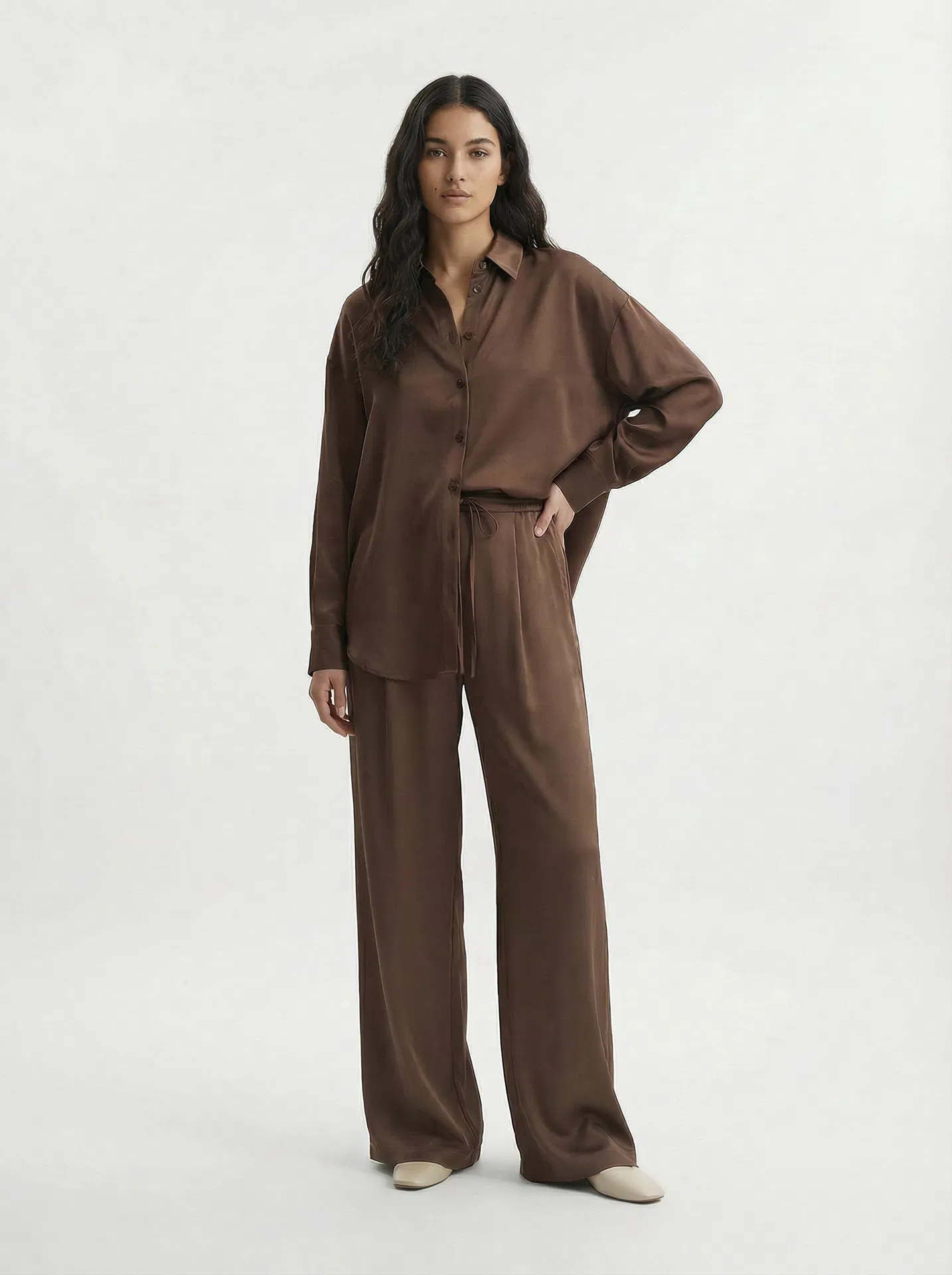 Cacao Silk Lounge Set