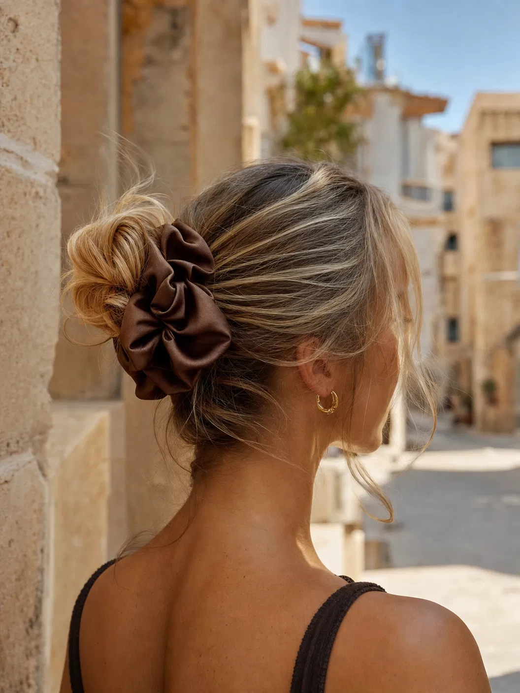 Cacao Silk Scrunchie